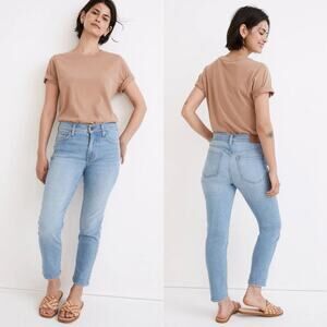 Madewell Perfect Vintage Jeans Light Wash High Rise Straight Leg 26 100% Cotton